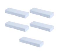 Duyeuau Lot de 5 trousses à crayons pratiques - Petite boîte de rangement pour fournitures scolaires pour artistes, bleu clair, 19.5x6.5x2.5cm