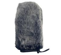 Duyeuau Microphone portable en fausse fourrure coupe-vent pour microphones, housse pour enregistrement sonore en plein air