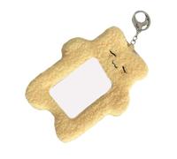 Duyeuau Porte-cartes en peluche de dessin animé - Couverture de cartes en peluche - Porte-cartes photo - Porte-clé, Beurre, Size Approx. 15x11cm/5.9x4.33in