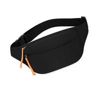 Duyeuau Sac de poitrine tendance pour femme et homme - Sac à bandoulière réglable - Sac banane pour les voyages et le cyclisme, Couleur : noir., 33*14*9cm, Valise