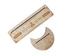Duyeuau Support de cartes de tarot en bois - Phases de lune - Base en forme de lune et porte-cartes rectangulaire pour divination de sorcière