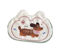 Duyeuau Trousse à crayons brodée en forme de chien animal pour femme et fille, Tablier pour chien, Size Approx. 18x11cm/7.09x4.33in