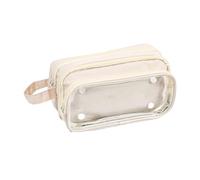 Duyeuau Trousse à crayons multi-couches avec poignée de grande capacité - Trousse à crayons amovible, crème, Size Approx. 215x90mm/8.46x3.54in