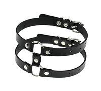 Duyifan Collier gothique en cuir - Pour femme - Sexy - Réglable - Avec cœur - Punk - Accessoire pour fille