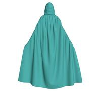 DUYKIMQW Cape à capuche avec imprimé couleur vert-de-gris - Cape médiévale et cosplay, parfaite pour Halloween, robe à capuche Renaissance, noir