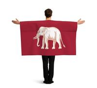 DUYKIMQW Cape de drapeau de la souveraineté siamoise avec manches - Costume de drapeau patriotique - Poncho portable pour homme et femme - Tenue de sport pour festival, fête, cosplay