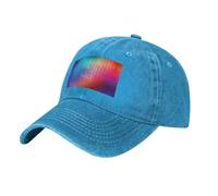 DUYKIMQW Casquette de baseball en denim avec boucle en métal réglable pour un usage quotidien, bleu, Taille unique