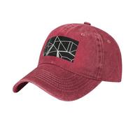 DUYKIMQW Casquette de baseball unisexe élégante en denim avec boucle en métal réglable pour un usage quotidien, Rouge, Taille unique