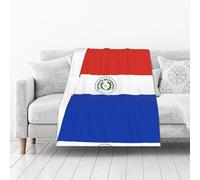 DUYKIMQW Couverture épaisse en flanelle imprimée drapeau du Paraguay, douce et chaude pour canapé et lit