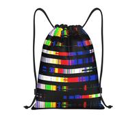 DUYKIMQW Data Garbled Print Sac à dos unisexe avec cordon de serrage en fibre de polyester cryptée, Données brouillées, S