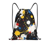 DUYKIMQW Data Garbled Print Sac à dos unisexe avec cordon de serrage en fibre de polyester cryptée, Explosion d'étoiles, S