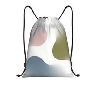 DUYKIMQW Data Garbled Print Sac à dos unisexe avec cordon de serrage en fibre de polyester cryptée, Visage doux, S