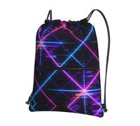 DUYKIMQW Data Garbled Print Sac de sport élégant Unisexe Sac de yoga Sac de voyage avec cordon de serrage, Lignes colorées., Taille unique