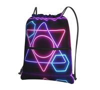 DUYKIMQW Data Garbled Print Sac de sport élégant Unisexe Sac de yoga Sac de voyage avec cordon de serrage, Géométrie colorée., Taille unique