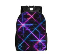 DUYKIMQW Sac à dos de voyage élégant avec imprimé illusion galactique pour ordinateur portable avec motif imprimé sur le devant, Lignes colorées., Taille unique