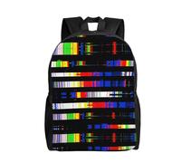DUYKIMQW Sac à dos de voyage élégant avec imprimé illusion galactique pour ordinateur portable avec motif imprimé sur le devant, Données brouillées, Taille unique