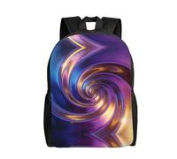 DUYKIMQW Sac à dos de voyage élégant avec imprimé illusion galactique pour ordinateur portable avec motif imprimé sur le devant, Flux tourbillonnant coloré, Taille unique