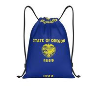DUYKIMQW Sac à dos unisexe unisexe avec cordon de serrage imprimé drapeau de l'Afrique du Sud, Drapeau de l'État de l'Oregon, M