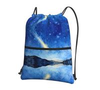 DUYKIMQW Sac de sport avec cordon de serrage imprimé graffiti mural - Unisexe - Sac de yoga et sac de voyage avec cordon de serrage, Météor., Taille unique
