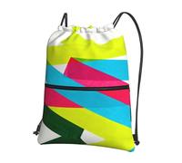 DUYKIMQW Sac de sport avec cordon de serrage Motif graffiti arc-en-ciel Unisexe, Rectangle coloré, Taille unique