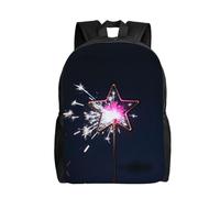 DUYKIMQW Solitary Sail in the Waves Print Sac à dos de voyage élégant, joli sac à dos pour ordinateur portable avec motif imprimé sur le devant, Bâton de feux d'artifice étoil, Taille unique