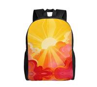 DUYKIMQW Solitary Sail in the Waves Print Sac à dos de voyage élégant, joli sac à dos pour ordinateur portable avec motif imprimé sur le devant, Motif Sunrise, Taille unique