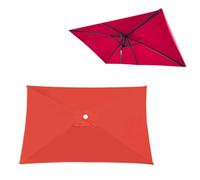 DUYULIANG Rectangulaire Toile De Rechange Pour Parasol Déporté 2x3m Carré 2x2m 3x3m, Auvent De Remplacement Pour Parapluie De Terrasse, 4/6/8 Ribs Étanche Housse Pour Cour Jardin Plage(Red,197X297cm)