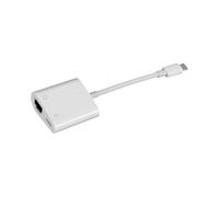 DUZEPA Adaptateur de Port de Charge USB-C vers Ethernet, Adaptateur réseau Ethernet LAN RJ45 2 en 1 pour Smartphones, tablettes, Ordinateurs Portables et Autres appareils, Plug and Play