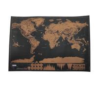 DUZEPA Carte du monde à gratter 42x30cm Carte du monde à gratter pour les amoureux du voyage avec des connaissances géographiques Conception détaillée