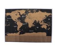 DUZEPA Carte du monde à gratter 42x30cm Carte du monde à gratter pour les amoureux du voyage avec des drapeaux Design détaillé