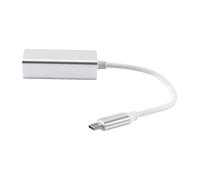 DUZEPA Convertisseur Gigabit PoE vers Type-C Adaptateur d'alimentation réseau Ethernet LAN haute vitesse 1000 Mbit/s Plug and Play Argent