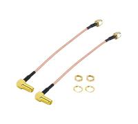 DUZEPA Lot de 2 câbles SMA RG316 15 cm SMA mâle vers femelle, câble coaxial à angle droit, antenne WiFi 90 degrés pour antennes mobiles, antenne WiFi