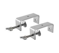 DUZEPA Lot de 2 serre-joints en C en acier inoxydable 304, ouvertures de mâchoires réglables de 53 à 78 mm, avec poignée à boulon papillon pour le soudage, la menuiserie et menuiserie.
