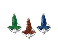 DUZEPA Lot de 3 broches médiévales en forme de feuille - Broches vintage personnalisées pour les passionnés du Seigneur des Anneaux et autres loisirs créatifs