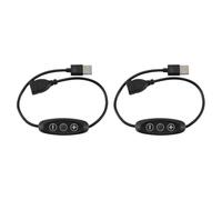 DUZEPA Variateur USB 5 V femelle vers mâle, 10 niveaux de luminosité pour rubans LED monochromes USB (lot de 2)