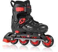 DUZSKJ Patins à roulettes Ajustables pour garçons et Filles, Patins à roulettes pour Enfants pour Jouer à l'extérieur (Noir, M)