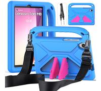 DUZZONA Enfants Coque pour Lenovo Tab M8 8 Pouces (4th Gen)/M8 HD/M8 FHD/Smart M8 FHD/M8 3rd Gen, Léger Anti-dérapants Housse avec Poignée et avec bandoulière, Bleu