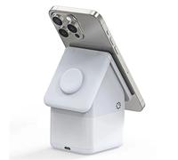 Duzzona W20 15W 4in1 chargeur inductif pour iPhone / AirPods / Apple Watch avec veilleuse - blanc
