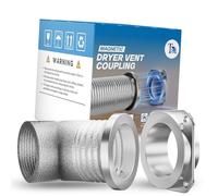 DV-180 Kit de connecteur magnétique pour grille d'aération de sèche-linge avec libération rapide pour espaces restreints - Joint hermétique, comprend 2 colliers de serrage et un tuyau flexible de 0,8