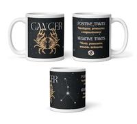 DV DESIGN 1 tasse contre le cancer - Traits négatifs positifs du zodiaque signe astrologique horoscope blague drôle groovy astrologie boissons à la maison tasse tasse cuisine #81886