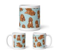 DV DESIGN 1 tasse imprimée cocker spaniel - Chiens roux rouges animaux chiots animaux de compagnie motif dessin animé maison boissons tasses tasse cuisine cadeau #81043