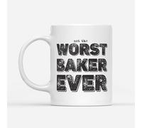 DV DESIGN 1 tasse « Worst Baker Ever » - Cuisson de cuisine drôle Joke Not The Sport Fan Hobby Work Job Bad Birthday Men Women Travel Drinks Cup #82751