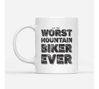 DV DESIGN 1 tasse Worst Mountain Biker Ever - Bike Colleague Funny Joke Not The Fan Hobby Work Job Bad Birthday Men Women Travel Drinks Cup #82758