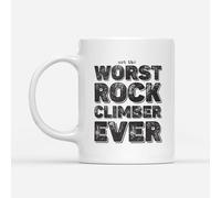 DV DESIGN 1 tasse « Worst Rock Climber Ever » - Collègue d'escalade drôle Blague Not The Fan Hobby Work Job Bad Birthday Men Women Travel Drinks Cup #82759