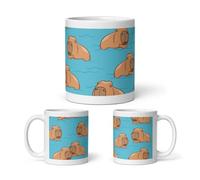 DV DESIGN 1 x Capybara Print Mug - Natation Mignon Animaux Rongeurs Animaux Pup Animaux Dessin Animé Dessin Animé Maison Boissons Tasse Tasse Cuisine Cadeau #81057