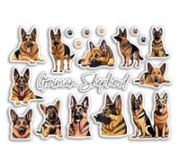 DV DESIGN Feuille d'autocollants A5 en vinyle motif berger allemand - Chiens Alsaciens, Chiots, Races d'animaux domestiques, Scrapbooking Étiquette Esthétique #81516