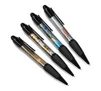 DV DESIGN Lot de 4 stylos à bille noirs Florida - Amérique, voyage, États-Unis, plage, bord de mer, amis, garçons, filles, hommes, femmes #79352