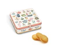 DV France | Tasses et théières en métal | Biscuits Pur Beurre et Fior di Sale - 1 x 130 Gr | Biscuits au beurre salé | Galettes Fior di Sale