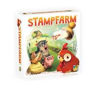 dV Giochi Stampfarm - Jeu de société - Le Premier Jeu Roll'n Stamp - 2-5 Joueurs - 5+ Ans - Edition Italienne