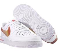 DV3505-100 Nike Air Force 1 07 Jumbo Swoosh - Blanc Rouge Baskets Homme
